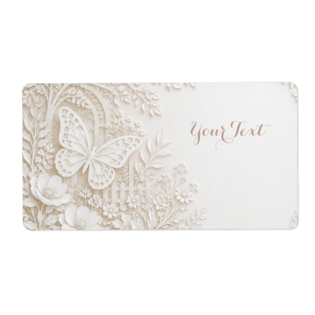 Elegant Papercut Butterfly with Floral Frame (Front)