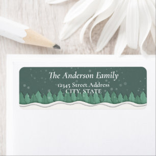 Elegant Papercut Winter Forest Evergreen Trees