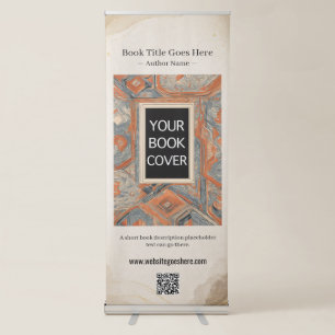 Elegant Parchment Book Pages Author Launch Display Retractable Banner