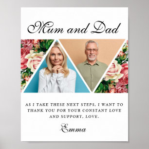 Elegant Parents of the Bride Gift Thank You Gift P Poster