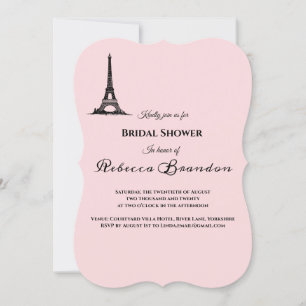 Elegant Paris Theme Bridal Shower Invitation