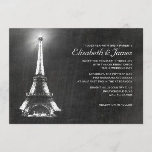 Elegant Paris Wedding Invitations