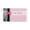 Elegant Parisian Damask Pink Ribbon