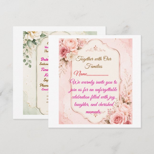 Elegant Party Invite Template (Front/Back)