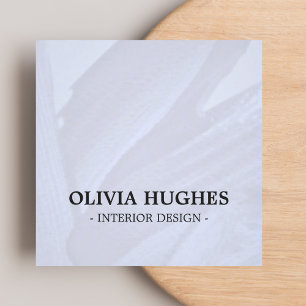 Elegant Pastel Abstract Interior Designer Square Business Card