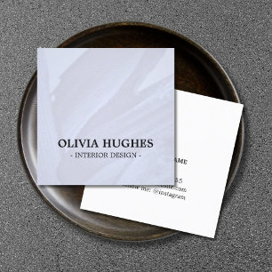 Elegant Pastel Abstract Interior Designer Square Business Card
