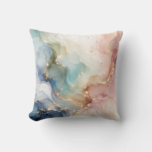 Elegant Pastel Abstract Throw Pillow