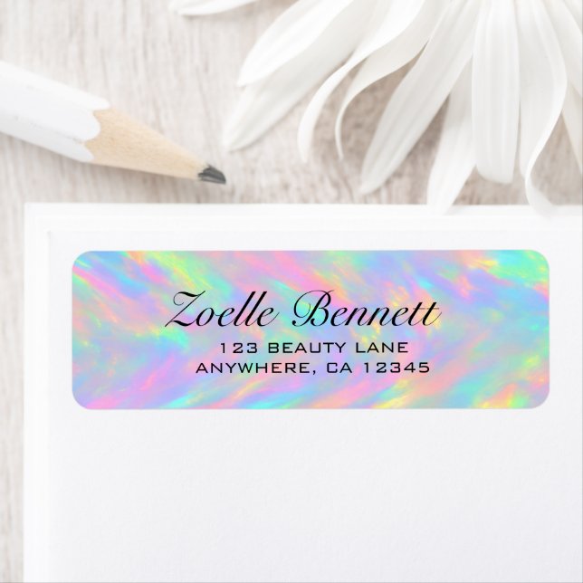 Elegant Pastel Abstract Wedding Return Address (Insitu)