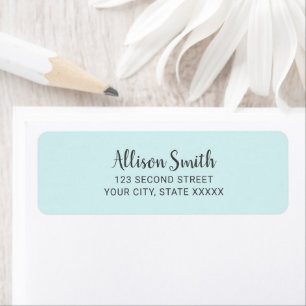 Elegant Pastel Aqua Blue Simple Minimalist