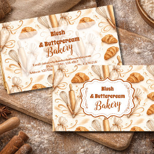 Elegant Pastel Bakery Branding Business Card