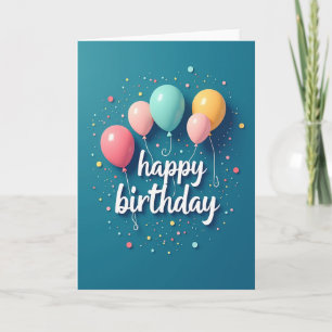 Elegant Pastel Birthday Card