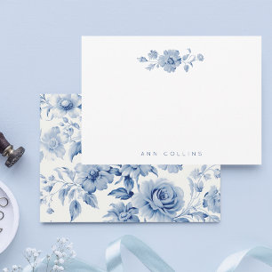 Elegant Pastel Blue Watercolor Roses Card