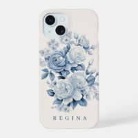 Elegant Pastel Blue Watercolor Roses Personalised