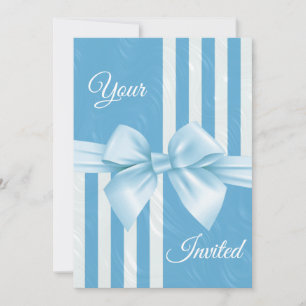 Elegant pastel blue wedding Invitation