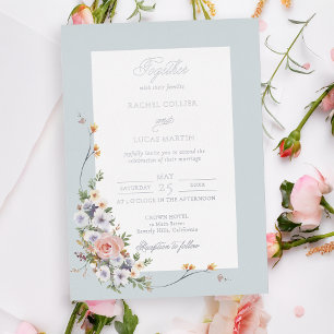 Elegant Pastel Boho Floral Calligraphy