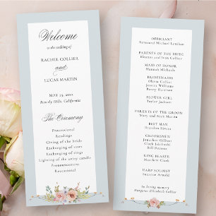 Elegant Pastel Boho Floral Calligraphy Programme