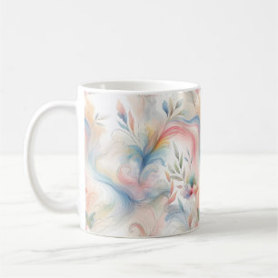 Elegant Pastel Botanical Watercolor Coffee Mug