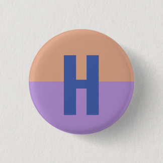 Elegant Pastel Colorblock Monogram Initial Letter 3 Cm Round Badge