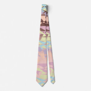 elegant pastel colour block rose gold geometric tie