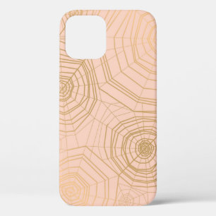 Elegant pastel colour with spider web seamless pat iPhone 12 case