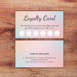 Elegant Pastel Colours Gradient Salon Loyalty Card<br><div class="desc">Elegant fully customisable loyalty card template for beauty or health salon. Elegant design with light pastel colours gradient background and bold fonts. Perfect marketing tool to reward your best customers.</div>