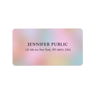 Elegant Pastel Colours Modern Template Address Label