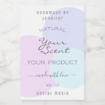 Elegant Pastel Colours Product Packaging Labels