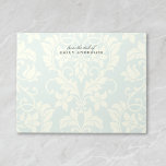 Elegant Pastel Damask From the Desk of Notepad<br><div class="desc">Custom-designed personalized notepad featuring vintage pastel blue damask pattern.</div>