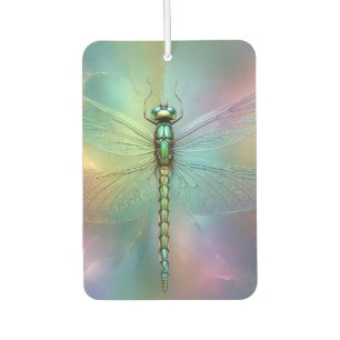 Elegant Pastel Dragonfly Fractal Art, Car Air Freshener