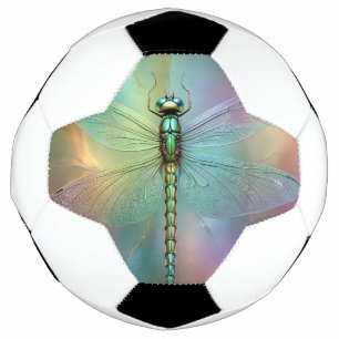 Elegant Pastel Dragonfly Fractal Art, Football