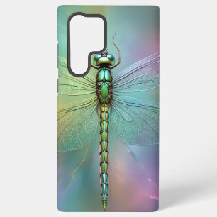 Elegant Pastel Dragonfly Fractal Art, Samsung Galaxy Case