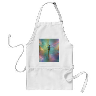 Elegant Pastel Dragonfly Fractal Art, Standard Apron
