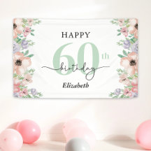 Elegant Pastel Floral 60th Birthday Party