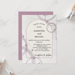 Elegant Pastel Floral Arch Wedding Invitation