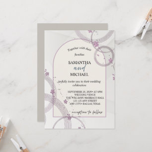 Elegant Pastel Floral Arch Wedding Invitation