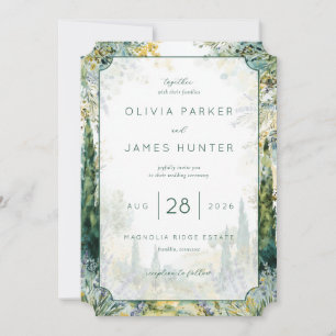 Elegant Pastel Floral Botanical Invitation