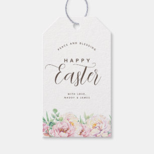 Elegant Pastel Floral Easter Gift Tag