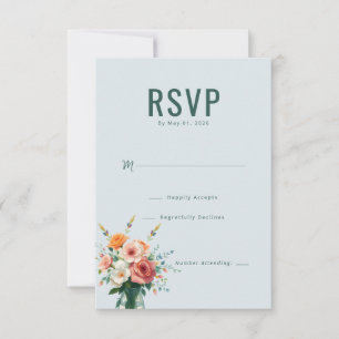 Elegant Pastel Floral RSVP Card