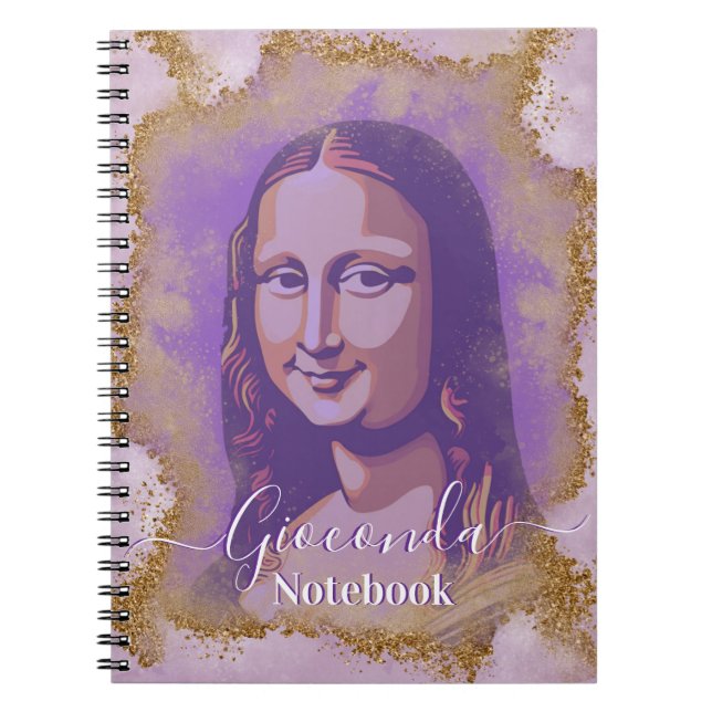 Elegant Pastel Gioconda Leonardo Da Vinci Notebook (Front)