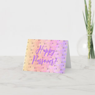 Elegant Pastel Jewish Passover Star of David Card