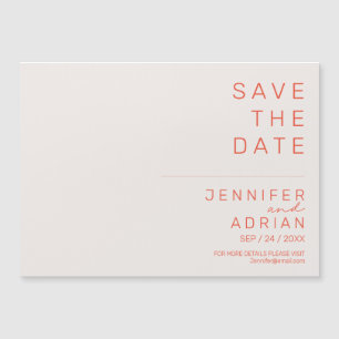 Elegant Pastel Minimal Horizontal Save The Date