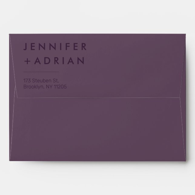 Elegant Pastel Minimal ﻿Modern Envelope (Back (Top Flap))