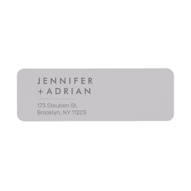 Elegant Pastel Minimal ﻿Modern Return Addre Label (Front)