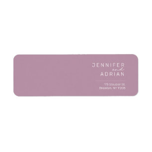 Elegant Pastel Minimal Purple ﻿Modern Return Addre