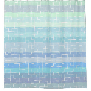Elegant Pastel Multi-Colour Abstract Pattern Shower Curtain