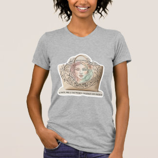 Elegant Pastel Muse Floral Line Art Aesthetic  T-Shirt
