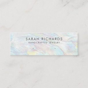 Elegant Pastel Opal Earring Display Mini Business Card