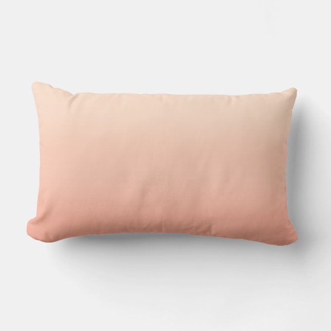 Elegant Pastel Orange Gradient Lumbar Cushion (Front)