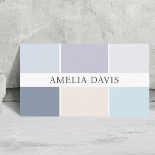 Elegant Pastel Palette Colours Pattern Business Card