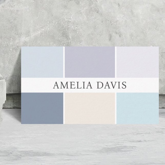 Elegant Pastel Palette Colours Pattern Business Card (Creator Uploaded)